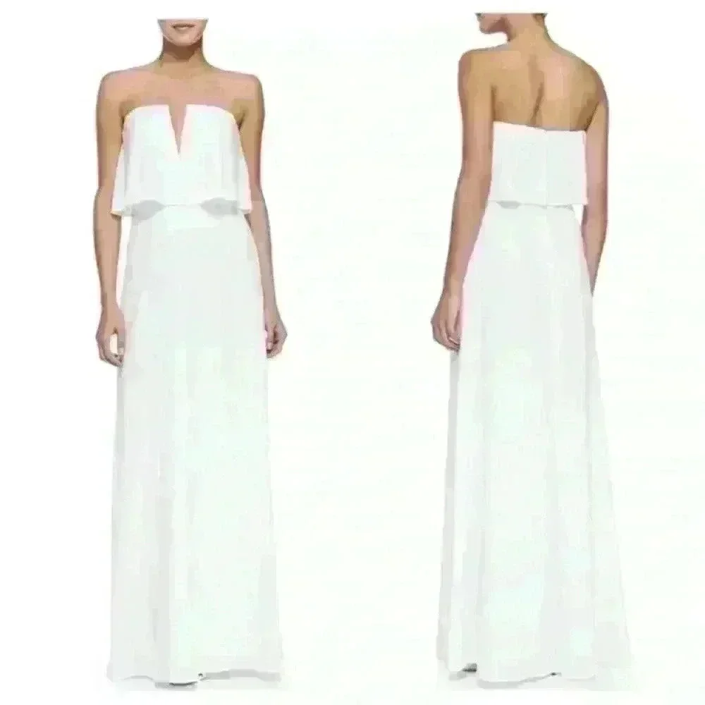 BCBGMaxazria Alyse White Gown - Picture 2 of 12
